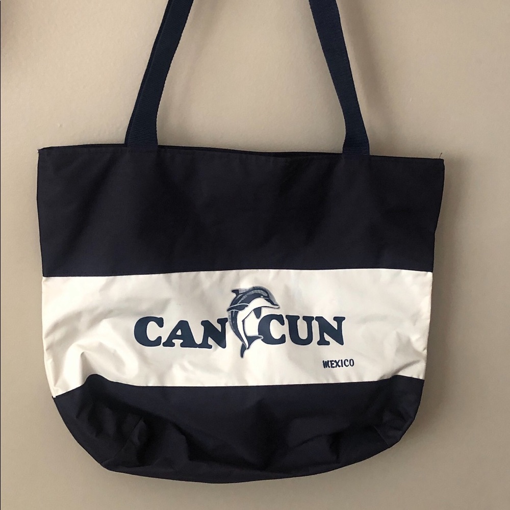 Large tote bag tote bag Cancun Dolphin